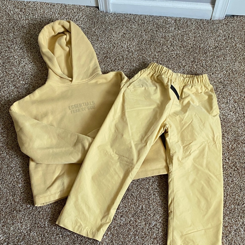 Essentials Kids Light Yellow Joggers
